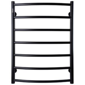 Рушникосушарка UNIO LD W 700-500-7 BLK Драбинка Дуга вода чорна