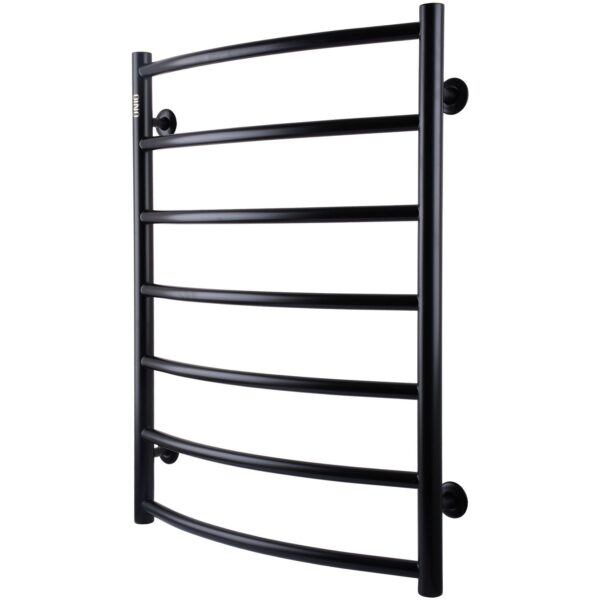 Рушникосушарка UNIO LD W 700-500-7 BLK Драбинка Дуга вода чорна