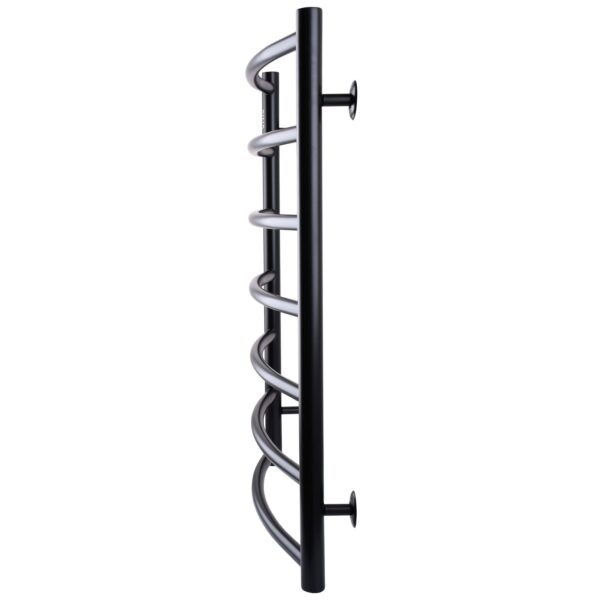 Рушникосушарка UNIO LD W 700-500-7 BLK Драбинка Дуга вода чорна