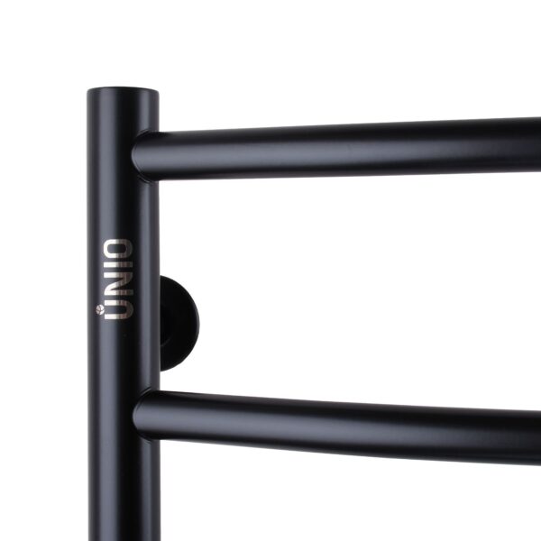 Рушникосушарка UNIO LD W 700-500-7 BLK Драбинка Дуга вода чорна