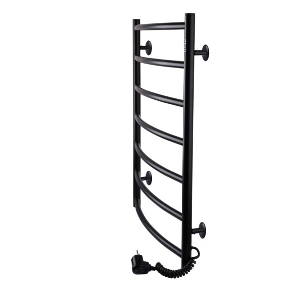 Рушникосушарка UNIO LD ER 700-500-7 BLK Драбинка Дуга електро чорна