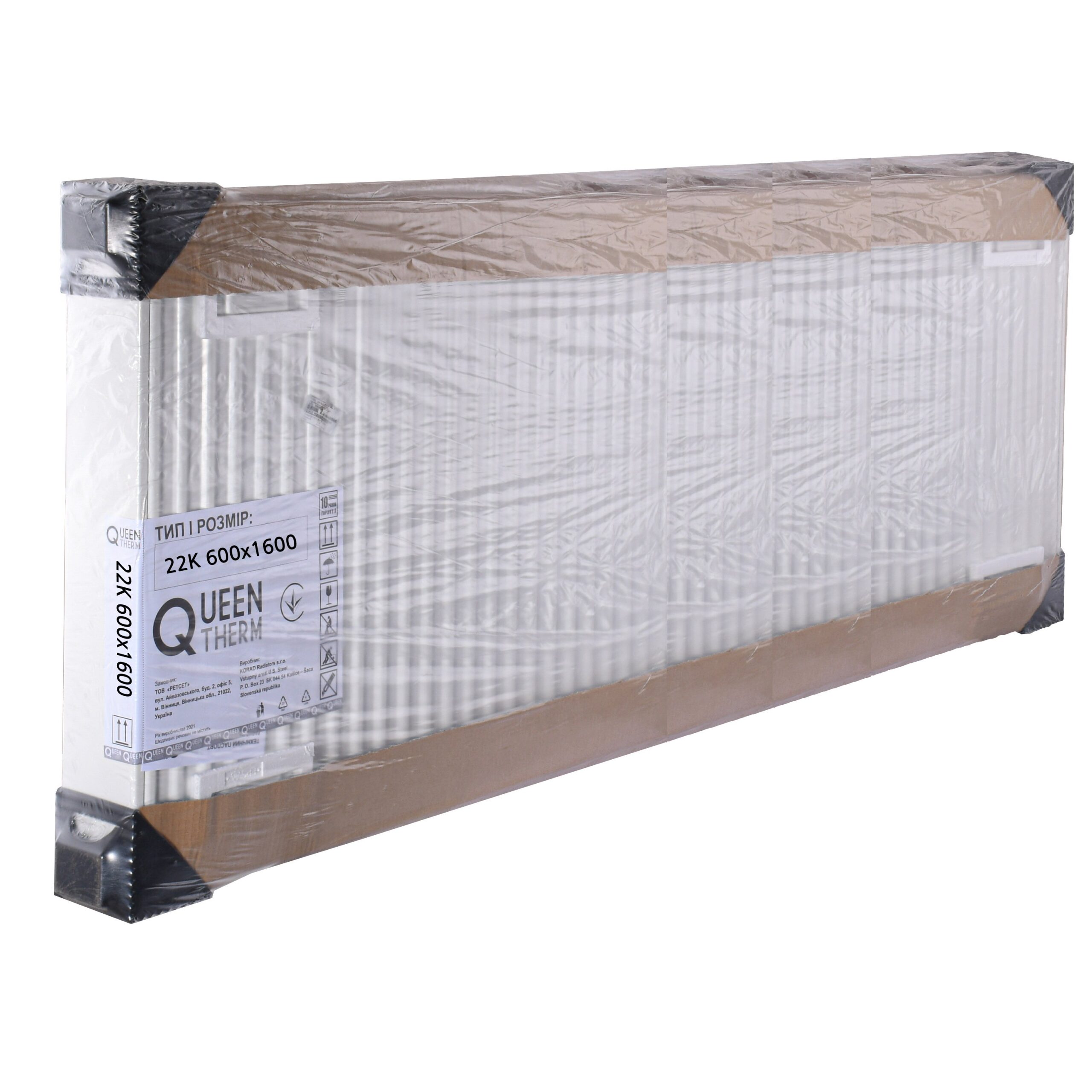 Радіатор сталевий 22/600х1600 бок QUEEN THERM (KORAD) - Image 3