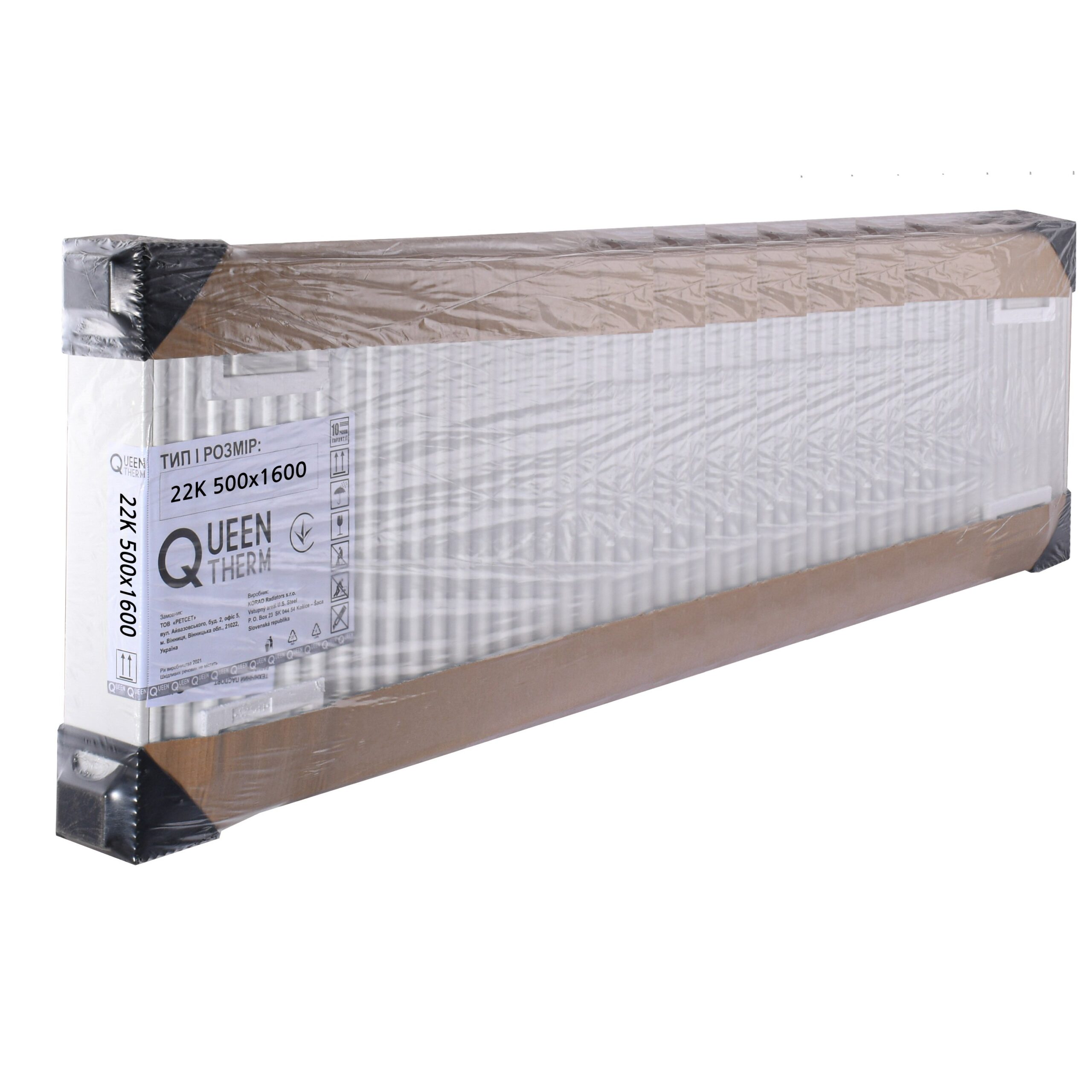 Радіатор сталевий 22/500х1600 бок QUEEN THERM (KORAD) - Image 3