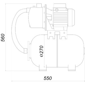 Насосна станція TRX-3 PL- 24л (Насос M-94-N PL нерж. 0,37кВт) - Image 2