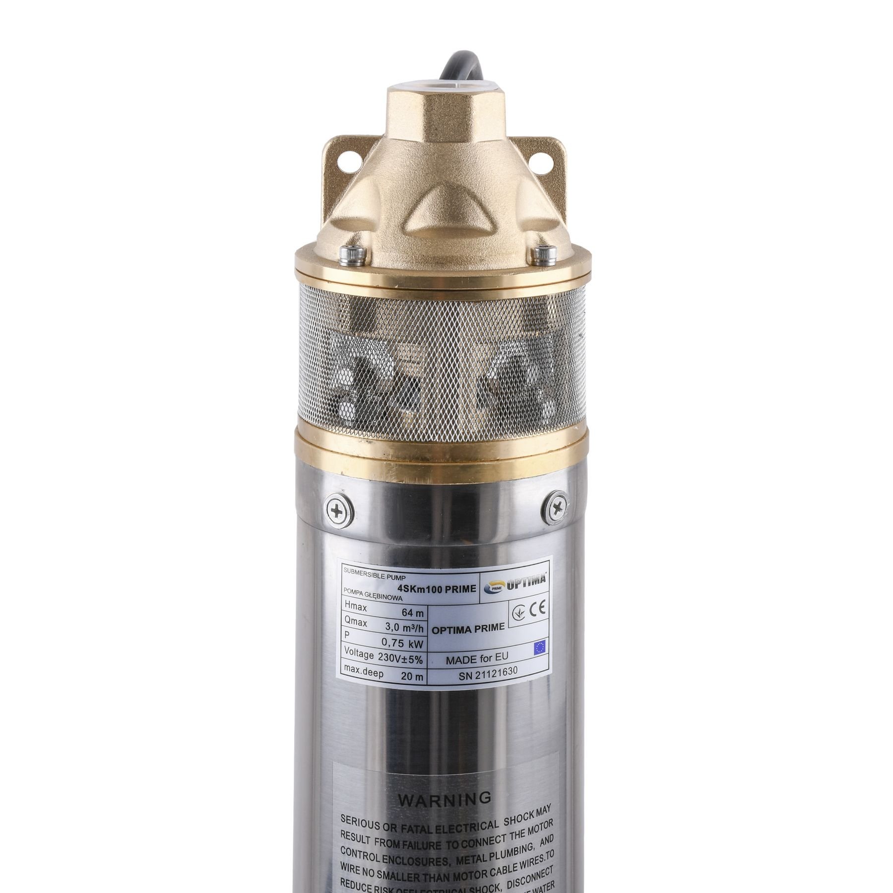 Насос свердловинний вихровий OPTIMA 4SKm100 PRIME 0.75кВт + кабель 20м+пульт - Image 3