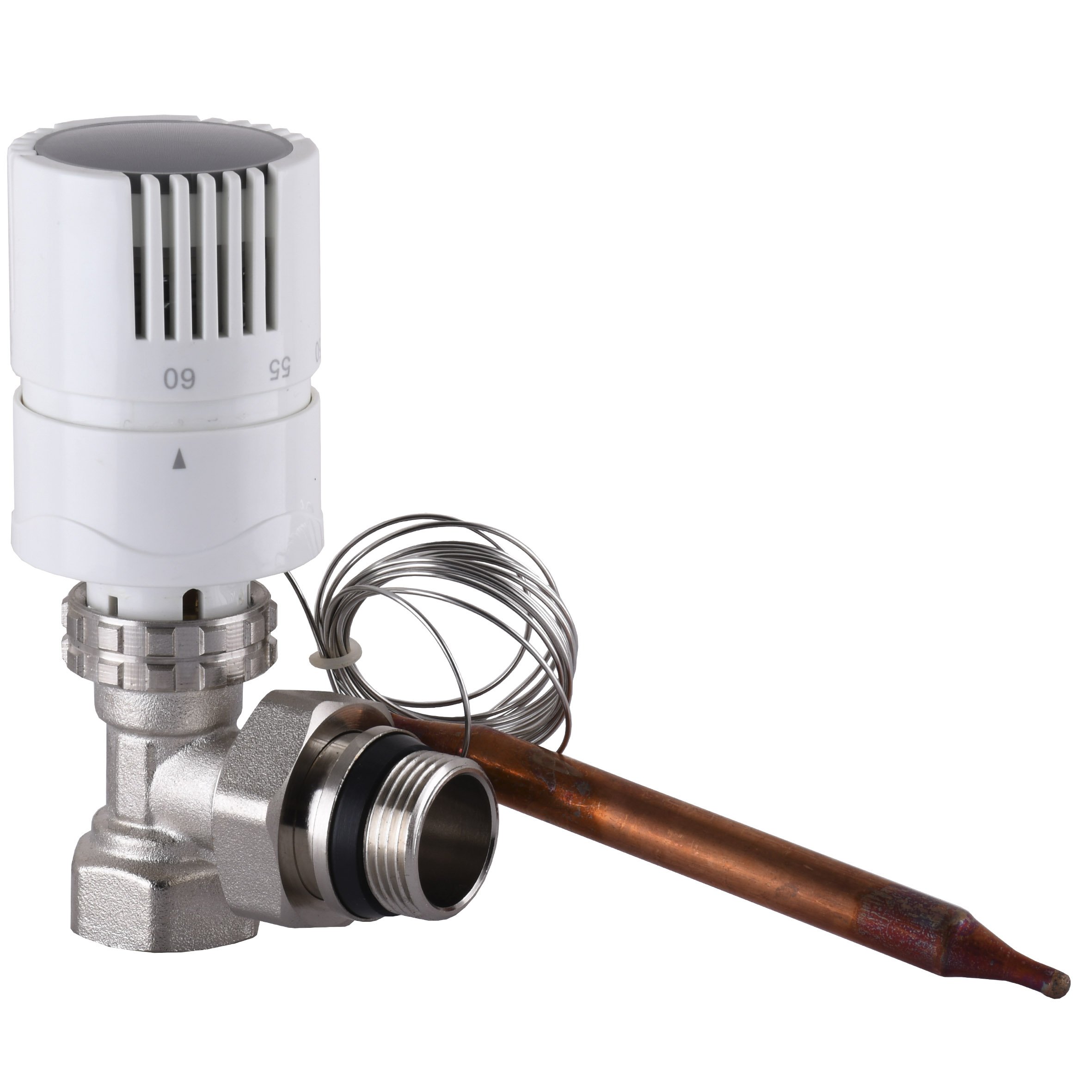 Вузол пiдмiшування з термоголовкою ECO 01A-5 3/4″х3/4″ кутовий - Image 1