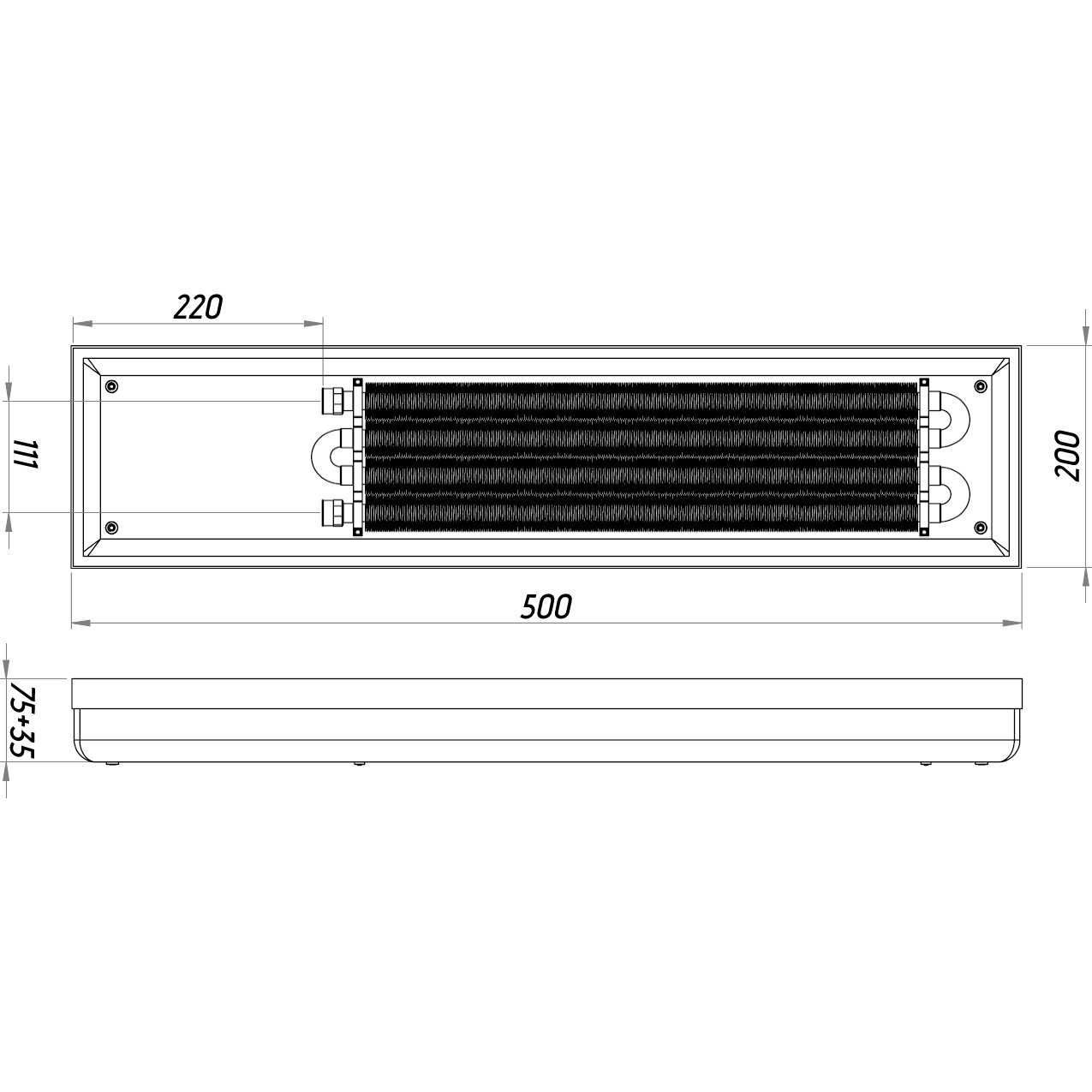 Конвектор  ТС70-500/200-Comfort-4su (без решітки) - Image 3