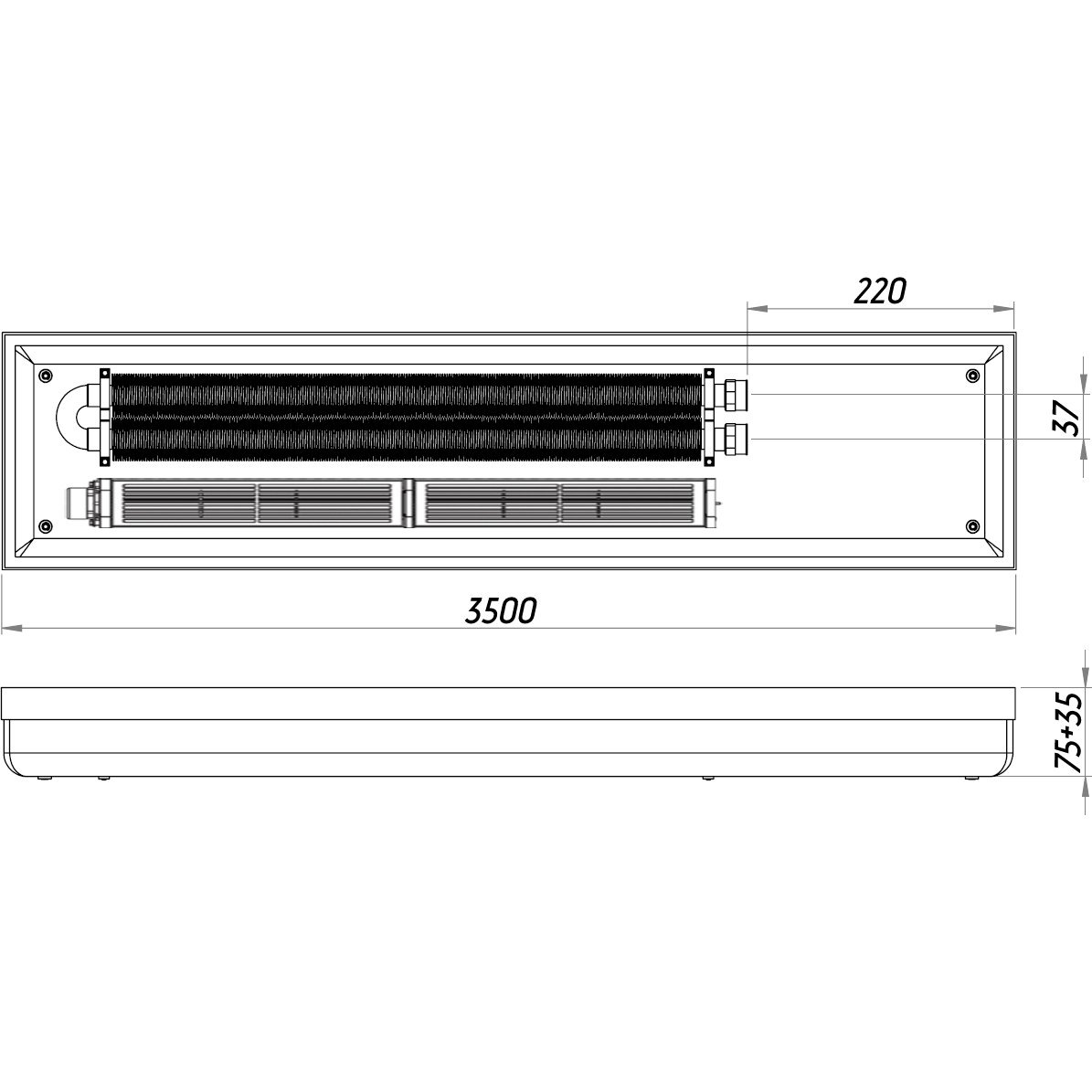 Конвектор ТС70-3500/200-Turbo-2br (без решітки) - Image 3