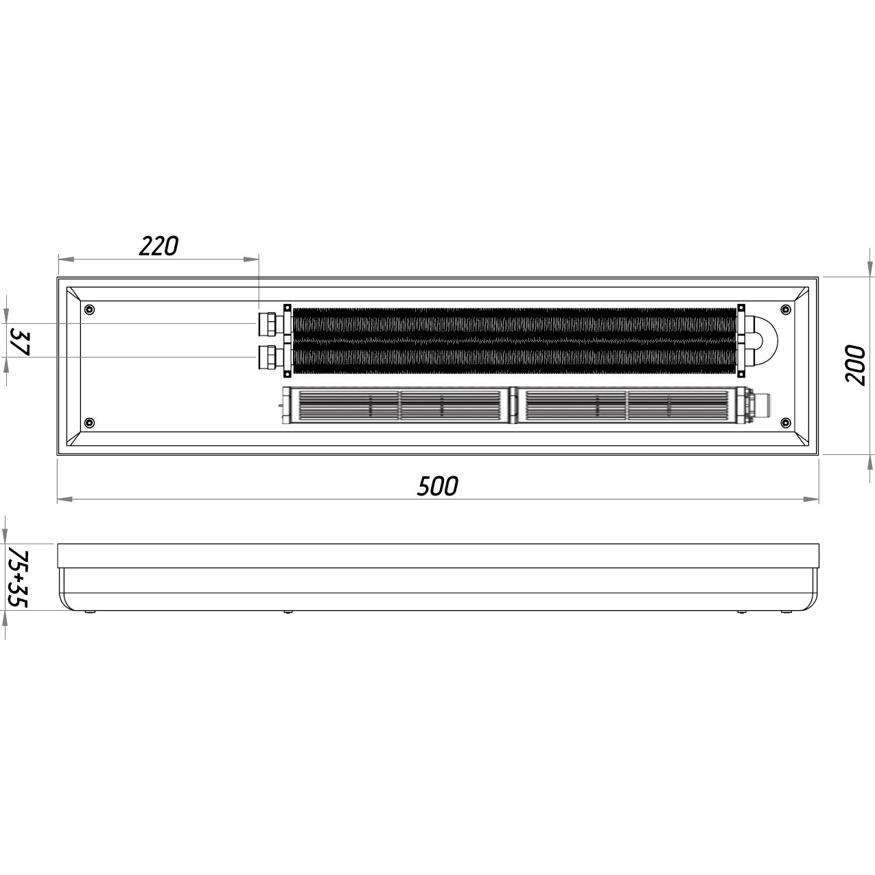 Конвектор  ТС70-500/200-Turbo-2sl (без решітки) - Image 3