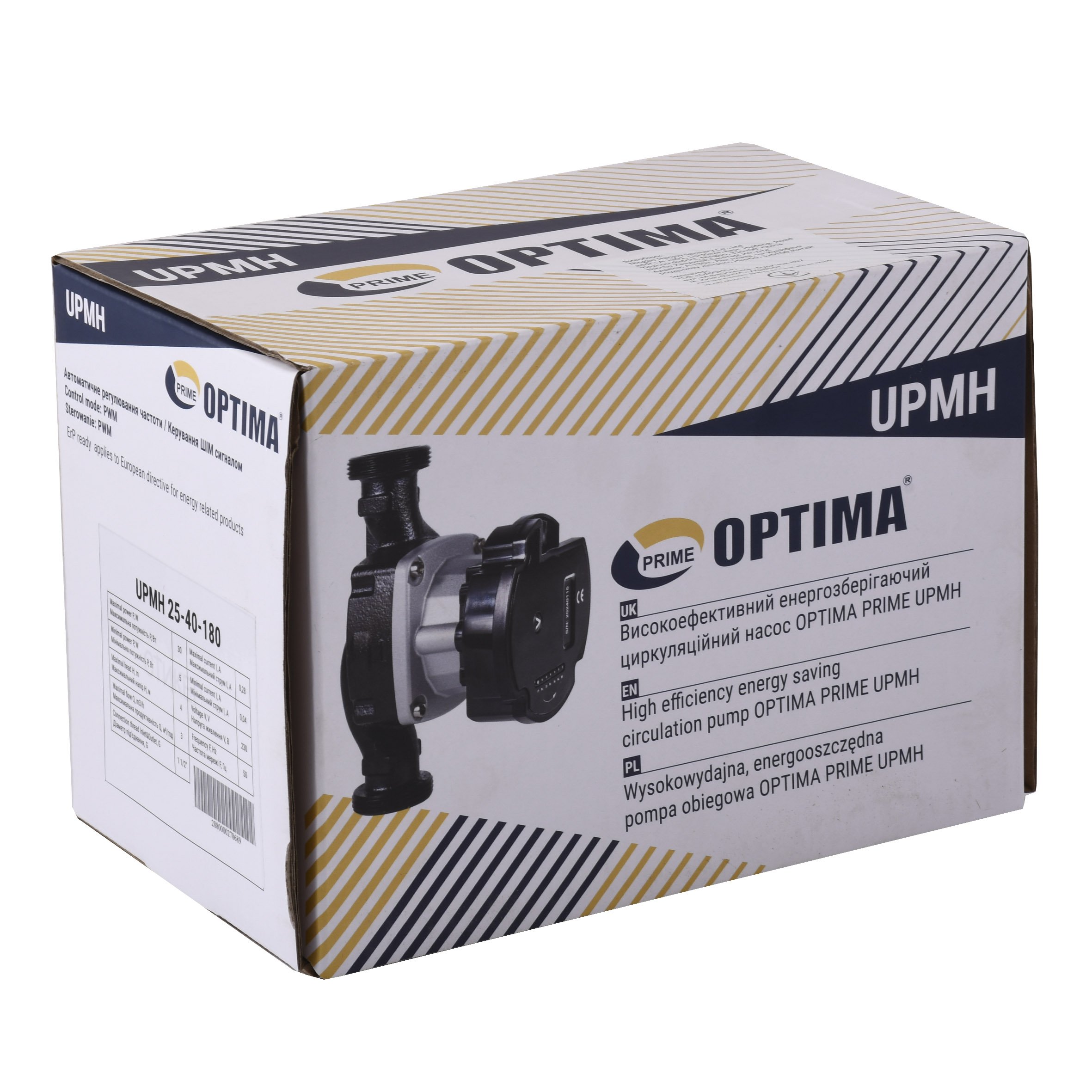 Насос циркуляційний енергоощадний  Optima PRIME UPMH 25-40AUTO 180мм + гайки - Image 5