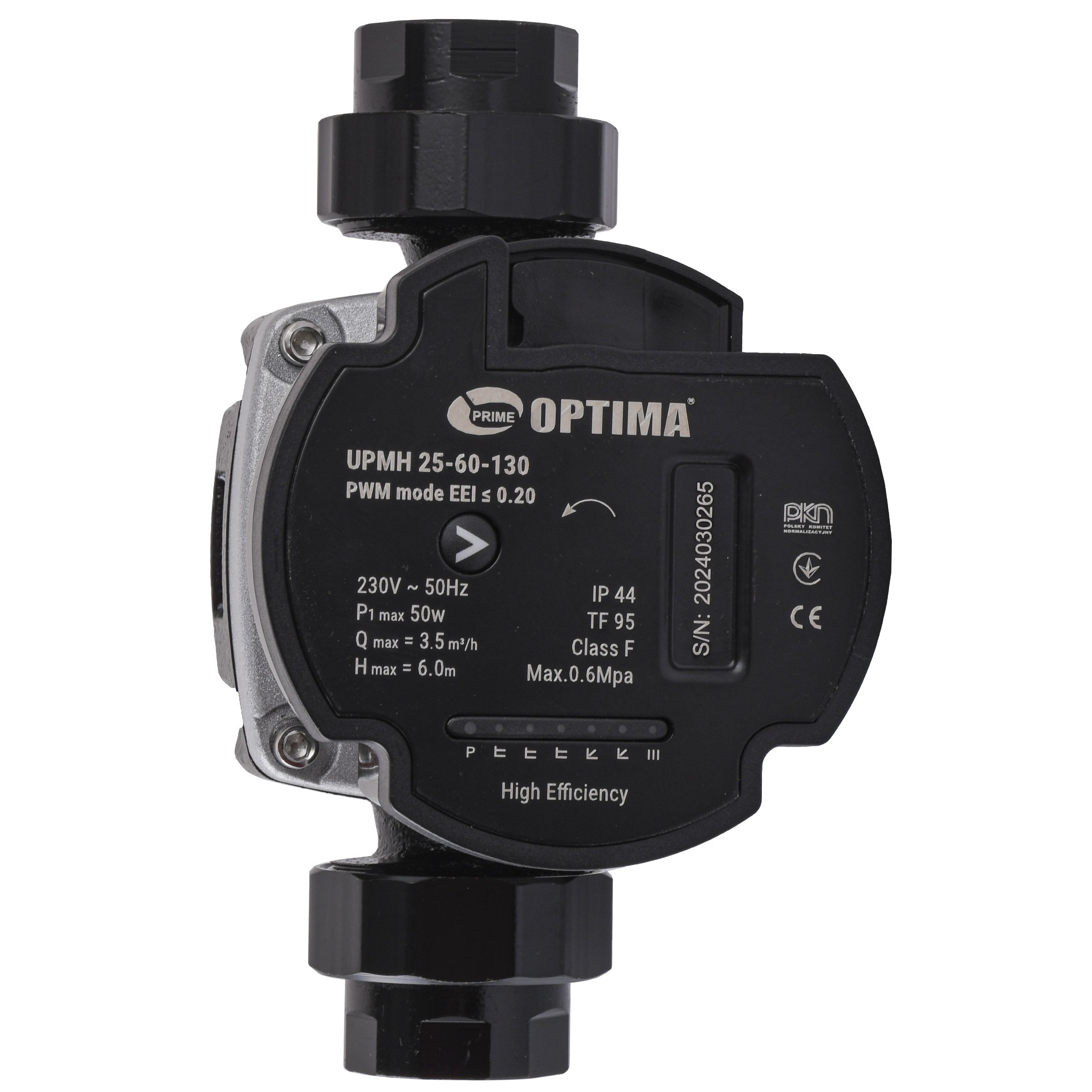 Насос циркуляційний енергоощадний  Optima PRIME UPMH 25-60AUTO 130мм + гайки - Image 2