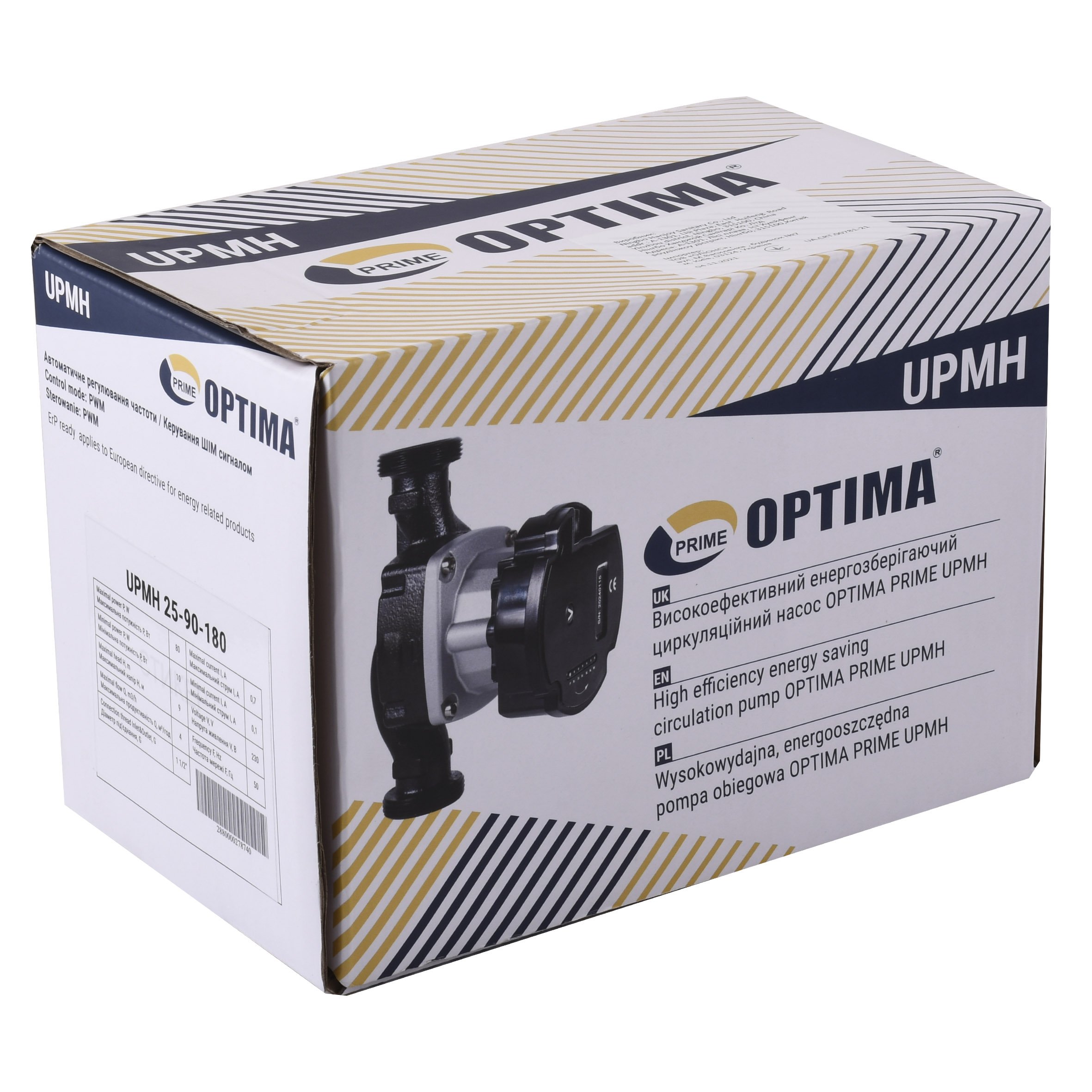 Насос циркуляційний енергоощадний  Optima PRIME UPMH 25-90AUTO 180мм + гайки - Image 5