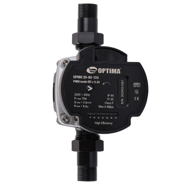 Насос циркуляційний енергоощадний Optima PRIME UPMH 20-80AUTO 130мм + гайки