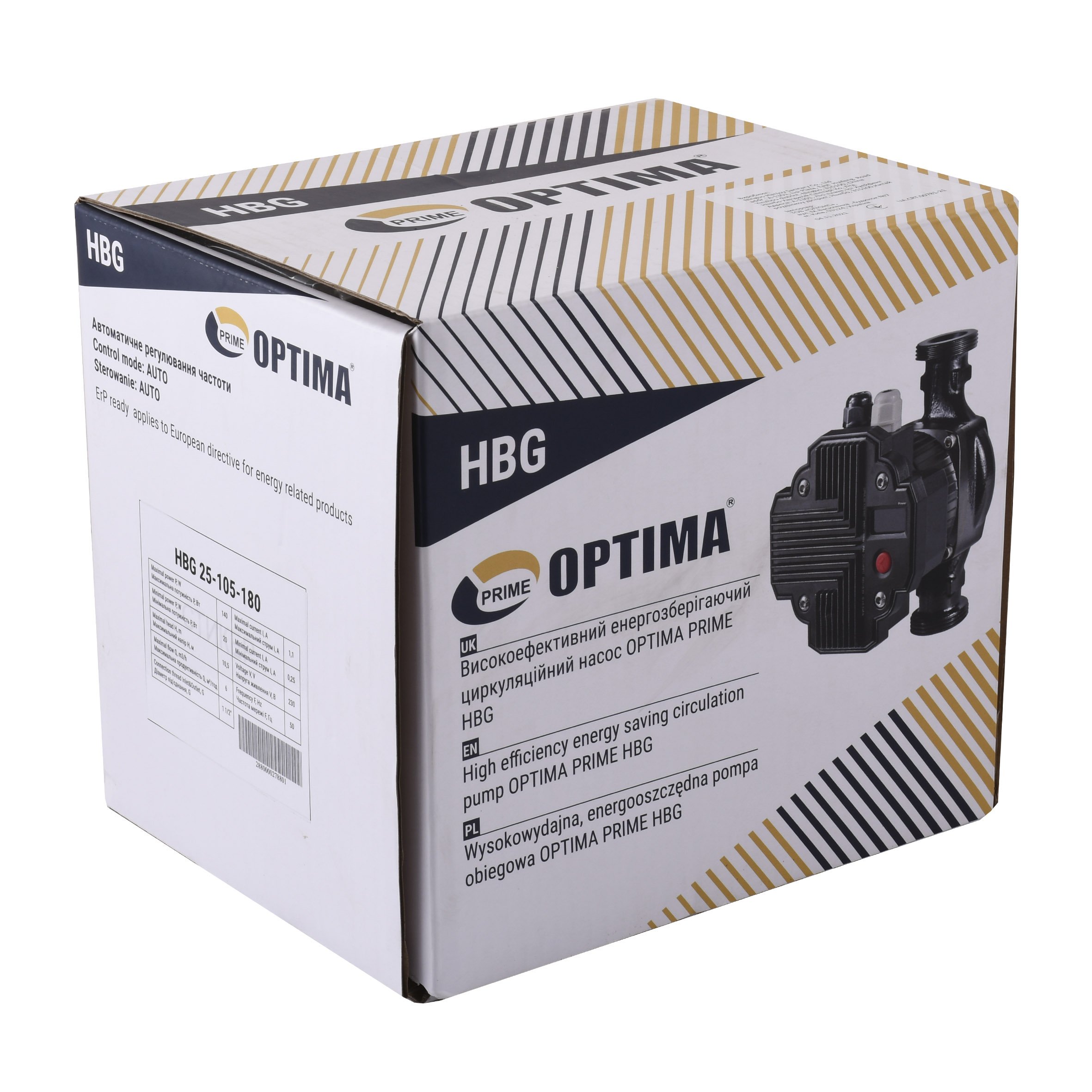 Насос циркуляційний енергоощадний  Optima PRIME HBG 25-105AUTO 180мм - Image 5