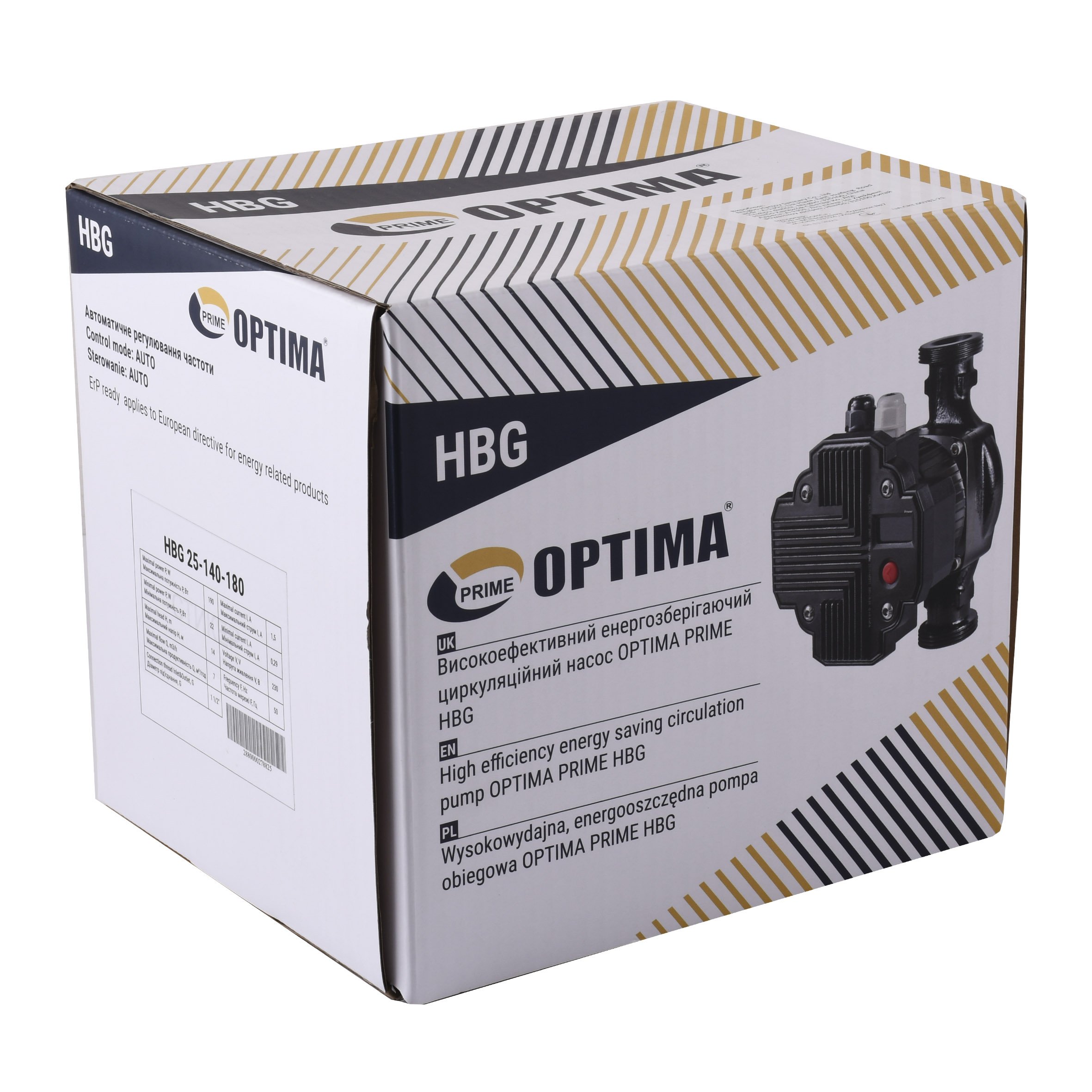 Насос циркуляційний енергоощадний  Optima PRIME HBG 25-140AUTO 180мм - Image 3