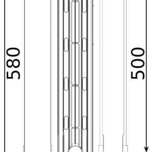 Радіатор біметалевий секційний QUEEN THERM 500/100 VERTICAL/HORIZONTA (кратно 10) - Image 3