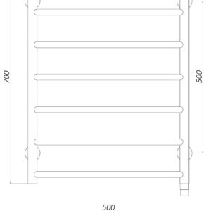 Рушникосушарка UNIO LD ЕU 700-500-7 BLK Драбинка Дуга електро чорна - Image 5
