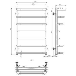 Рушникосушарка UNIO Zp EU 800-500-7 Зета з полицею електро - Image 5