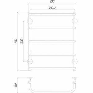 Рушникосушарка UNIO LS ЕU 700-500-5 Драбинка Скоба електро - Image 5